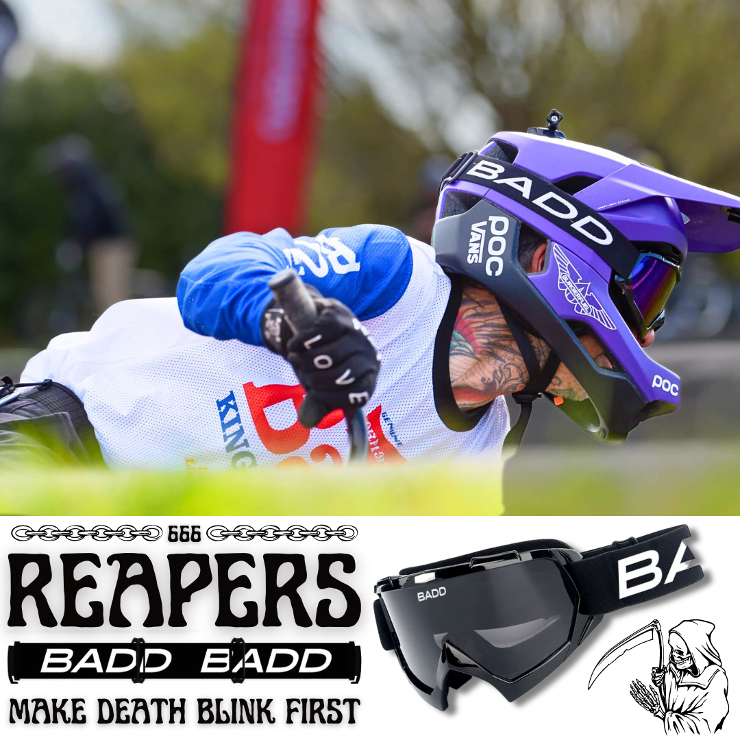 Badd Optics Reaper Goggle Black/Blue MTB BMX MOTO